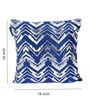 Blue Velvet Foil Printed 40x40 inches Cushion Covers Set of 5