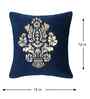 Blue Velvet Geometric 12X12 Inches Cushion Covers (Pack of 5)