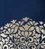 Blue Velvet Geometric 12X12 Inches Cushion Covers (Pack of 5)