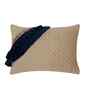 Blue Velvet Geometric 12X18 Inches Cushion Covers (2Pcs)