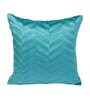 Blue Velvet Geometric 16x16 inches Cushion Covers (Pack of 2)