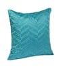 Blue Velvet Geometric 16x16 inches Cushion Covers (Pack of 2)