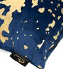 Blue Abstract Velvet 16 x 16 Inches Cushion Covers (Set of 5)