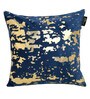Blue Abstract Velvet 16 x 16 Inches Cushion Covers (Set of 5)