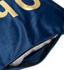 Blue Quoted Velvet 16 x 16 Inches Cushion Covers (Set of 5)