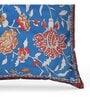 Blue Velvet Printed 16x16 inches Square Cushion Cover (1Pc)