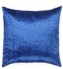 Blue Velvet Solid 16x16 inches Cushion Cover (5Pc)