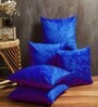 Blue Velvet Solid 16x16 inches Cushion Cover (5Pc)
