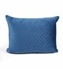 Blue Velvet Solids 18x12 inches Cushion Covers (Pack of 2)