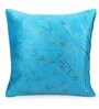Blue Velvet Traditional 16x16 inches Cushion Covers (Pack of 2)