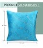 Blue Velvet Traditional 16x16 inches Cushion Covers (Pack of 2)