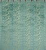 Blue Velvet Tree Branch  7 Foot Ring Top Door Curtain