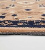 Blue Vintage Polyester 4 x 6 Feet Machine Made Carpet