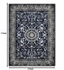 Blue Vintage Polyester 5 x 7 Feet Machine Made Carpet