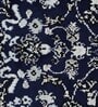 Blue Vintage Polyester 5 x 7 Feet Machine Made Carpet