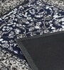 Blue Vintage Polyester 5 x 7 Feet Machine Made Carpet