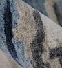 Blue Abstract Viscose 5 ft x 8 ft Hand Tufted Carpet