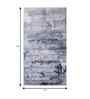 Blue Viscose Abstract 5 Ft X 8 Ft Hand Tufted Carpet