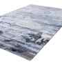 Blue Viscose Abstract 5 Ft X 8 Ft Hand Tufted Carpet
