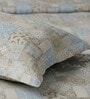 Blue Walnut Metro 186 TC Cotton King Bedsheet With 2 Pillow Covers