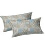 Blue Walnut Metro 186 TC Cotton King Bedsheet With 2 Pillow Covers