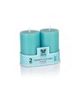 Blue Wax Pillar Candles Cool Blue Aroma Pack Of 2