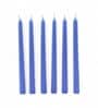 Blue Wax Taper Candles Set Of 6