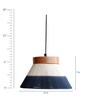 Torres Blue Wood Hanging Light