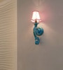 Troyes Blue Wood and Steel Wall Sconces