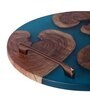 Blue Wood Handcrafted Appetizer Platter