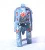 Blue Wood Elephant Animal Figurine