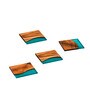 Epoxy Island Paradise Blue & Brown Resin & MDF (Set of 4) Table Coaster