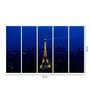 Blue Wood Multiple Frames Beautiful Eiffel Tower Art Panels