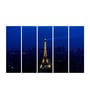 Blue Wood Multiple Frames Beautiful Eiffel Tower Art Panels