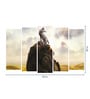 Brown Wood Multiple Frames Beautiful Wolf Art Panels