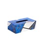 Blue Wood Tissue Holder