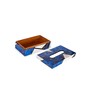 Blue Wood Tissue Holder