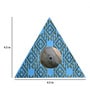 Traingle Shape Blue Wood Tea Light Holder