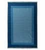 Blue Wool & Cotton Hand Woven 5 X 8 Feet Dhurrie