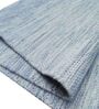 Blue Solid Wool 5 ft x 7 ft Hand Woven Carpet