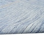 Blue Solid Wool 5 ft x 7 ft Hand Woven Carpet