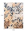 Buy Blue Wool Abstract 6 ft x 9 ft Hand Tufted Carpet Carpet