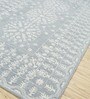 Blue Wool Abstract 5 x 8 Feet Hand Tufted Carpet