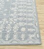Blue Wool Abstract 5 x 8 Feet Hand Tufted Carpet