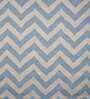 Blue Wool Abstract 72 x 48 Inches Hand Woven Dhurrie