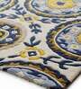 Buy Multicolor Floral Wool and Art Silk 4 ft x 6 ft Hand Tufted Carpet