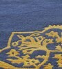 Buy Blue Persian Wool and Art Silk 4 ft x 6 ft Hand Tufted Carpet