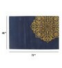 Buy Blue Persian Wool and Art Silk 4 ft x 6 ft Hand Tufted Carpet
