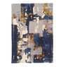 Buy Blue Wool and Viscose Abstract 6 x 8 Feet Hand Tufted Carpet