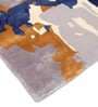 Buy Blue Wool and Viscose Abstract 4 x 6 Feet Hand Tufted Carpet